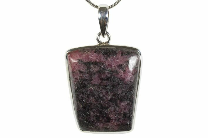 Polished Rhodonite Pendant (Necklace) - Sterling Silver #345263